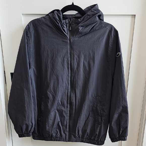 Zara Other - Zara Charcoal Gray Raincoat with Hood and Full-Length Zipper